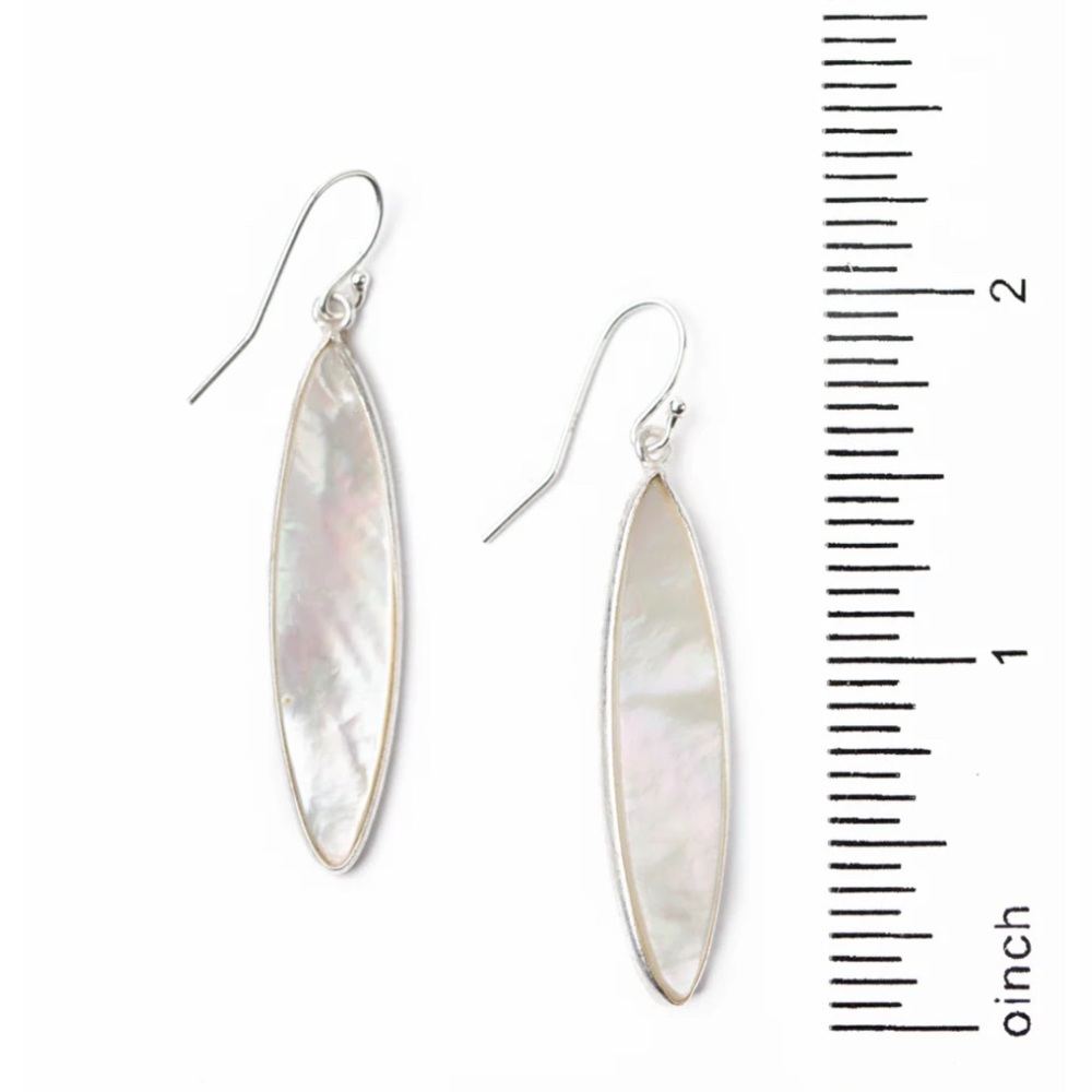 Anne Vaughan Designs Mother Of Pearl Silver Earrings